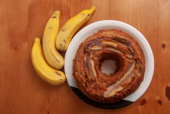 bolo de banana e aveia