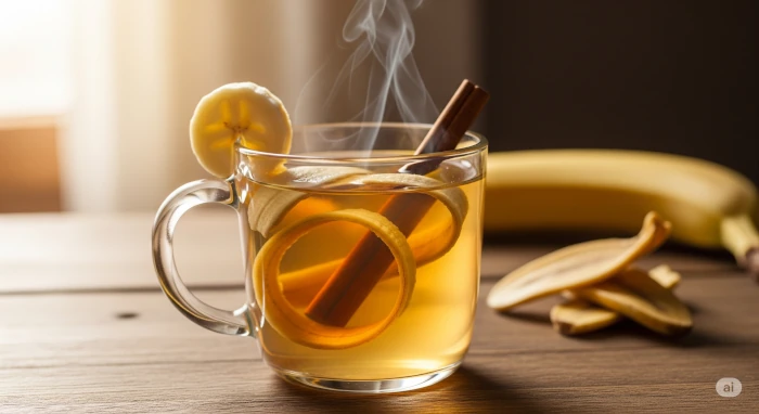 cha de casca de banana